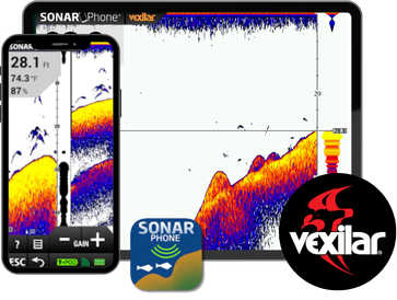 Vexilar SP200 fishfinder voor voerboten