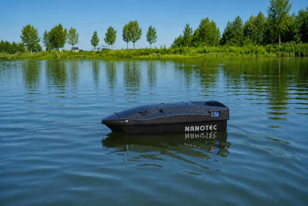 GT Standaard voerboot โ FishFun Baitboats GT Standaard op water