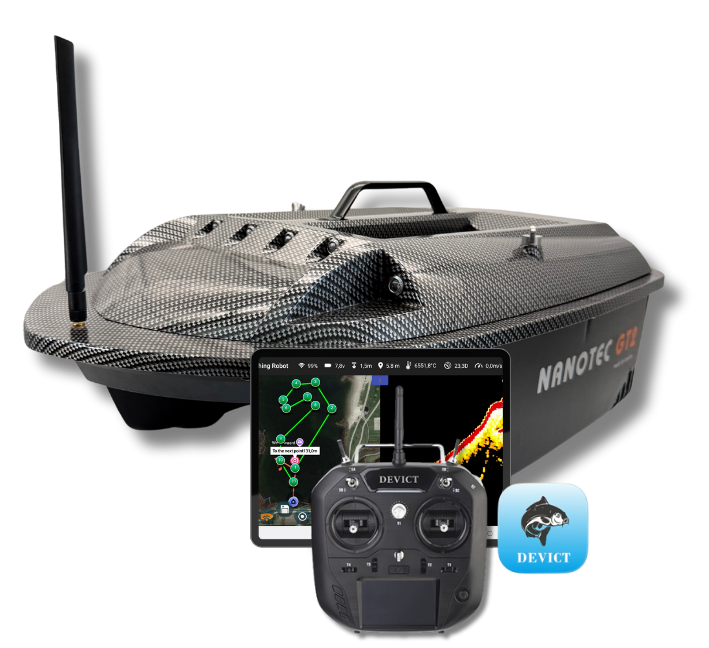 Nanotec GT2 AutoPilot voerboot FishingRobot - Carbon