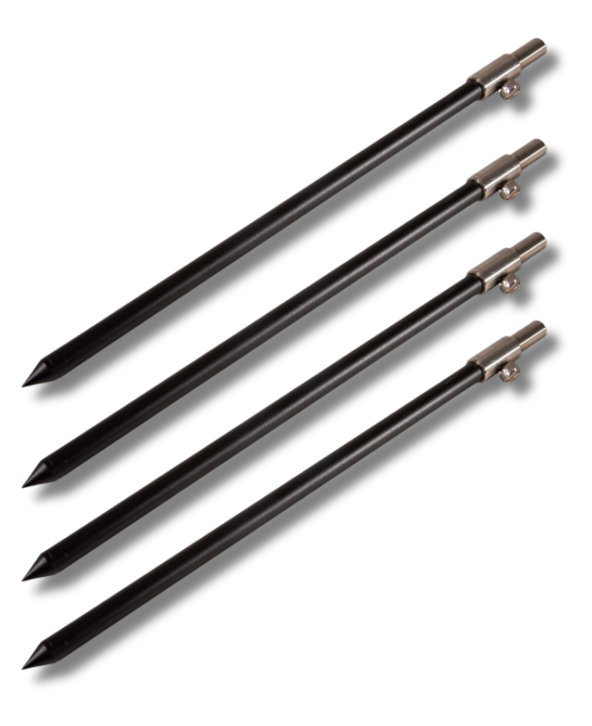 Bankstick set aluminium zwart 4 stuks