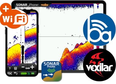 Vexilar SP200 fishfinder voor voerboten - 200m WiFi-bereik