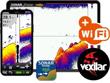Vexilar SP200 fishfinder voor voerboten - 200m WiFi-bereik