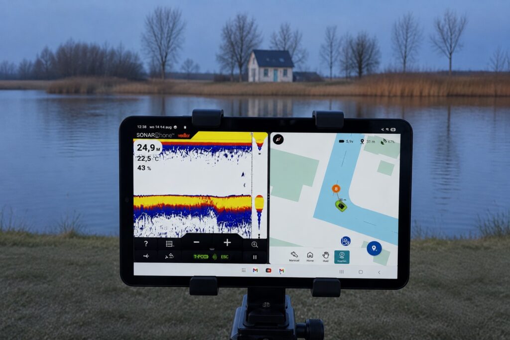 GT Vexilar Fishfinder met BBT GPS Injector