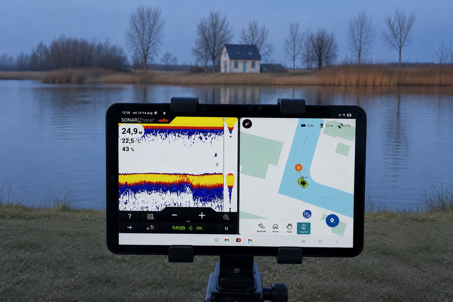 GT Vexilar Fishfinder met BBT GPS Injector
